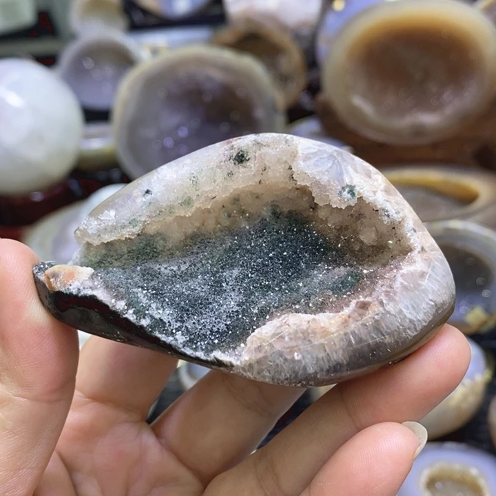 未镶嵌珠宝半成品水晶绿晶小花盘