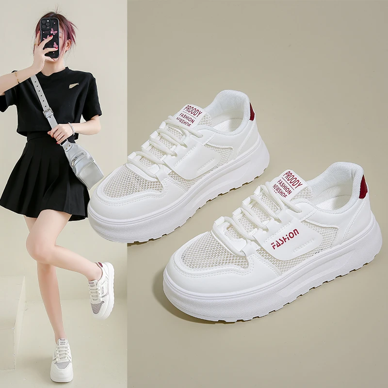 休闲鞋女款爆款2025夏季新款舒适高颜值大气透气小众时尚百搭运动