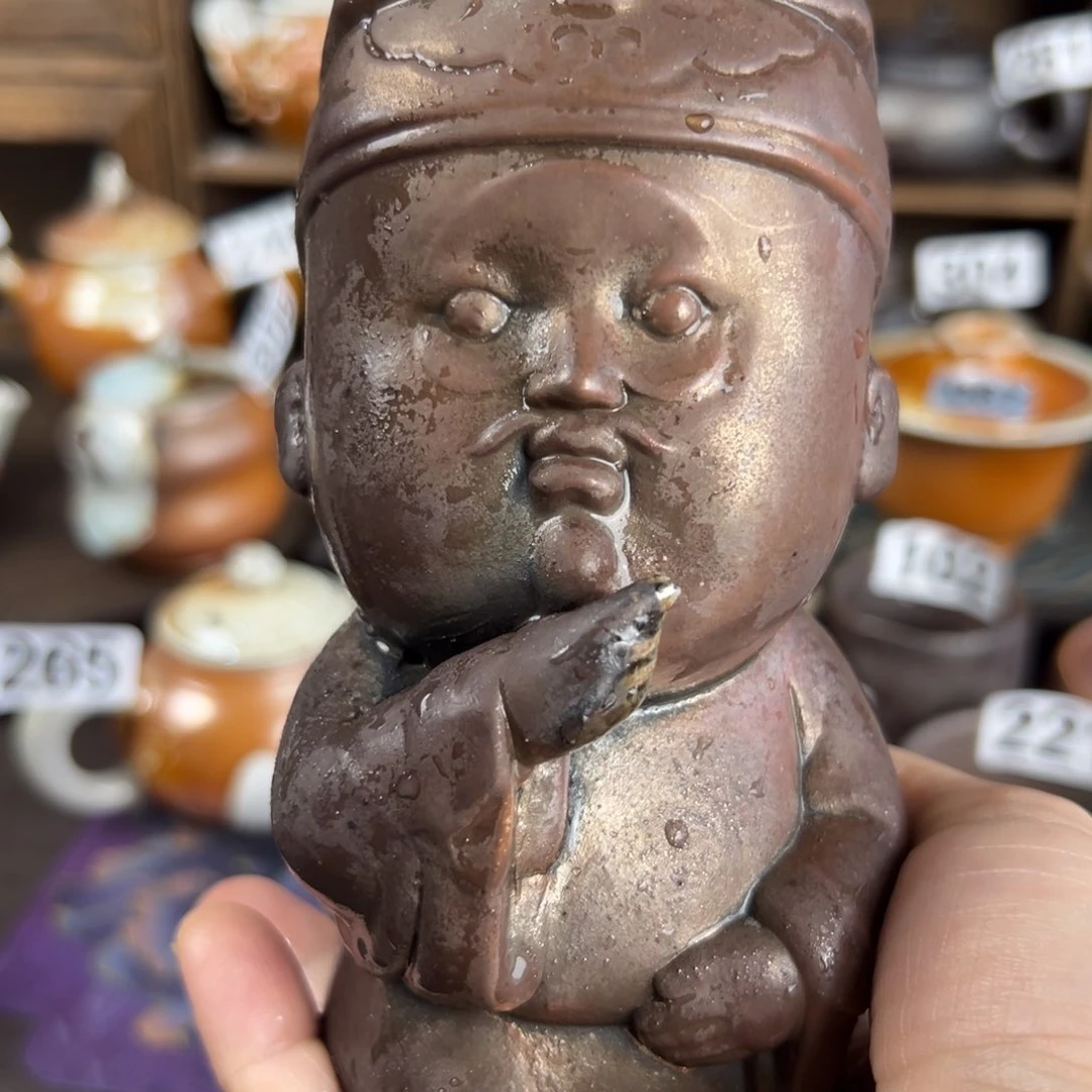 杯柴烧茶器主人摆件