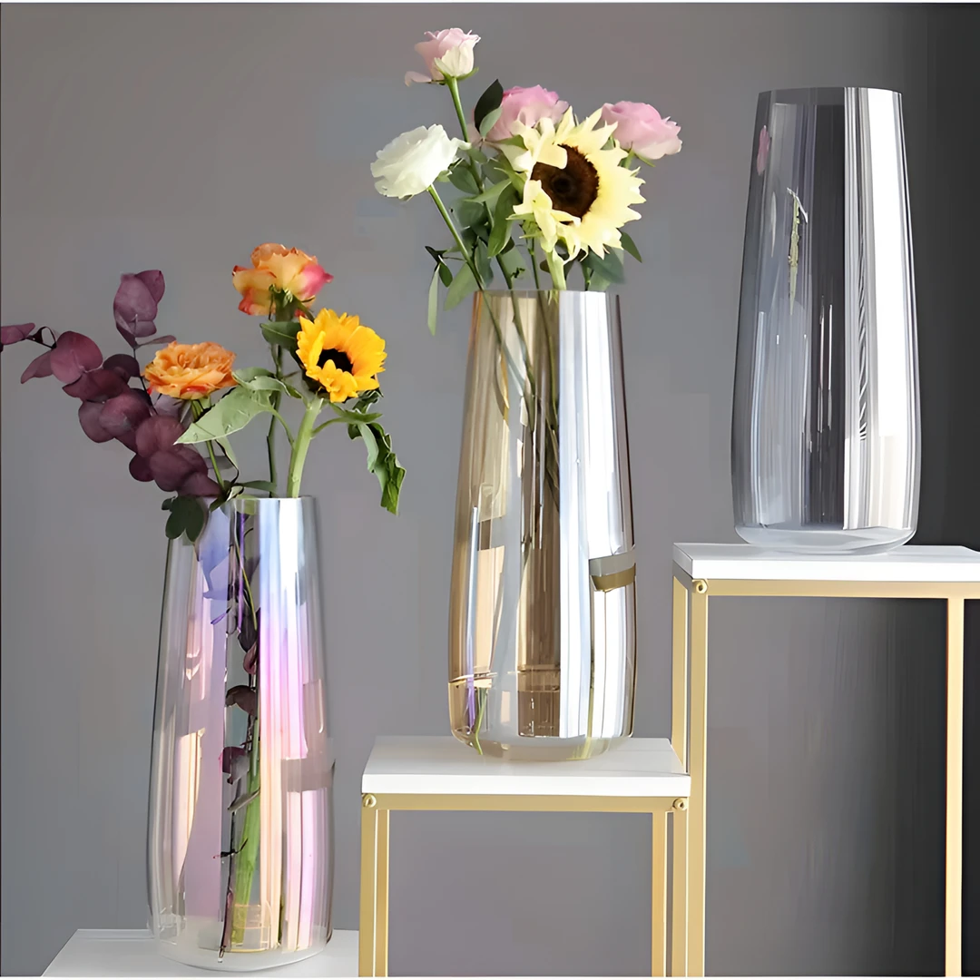 碧琢炫彩透明玻璃花瓶餐桌上专用花瓶水养玻璃花瓶插花高级感水培