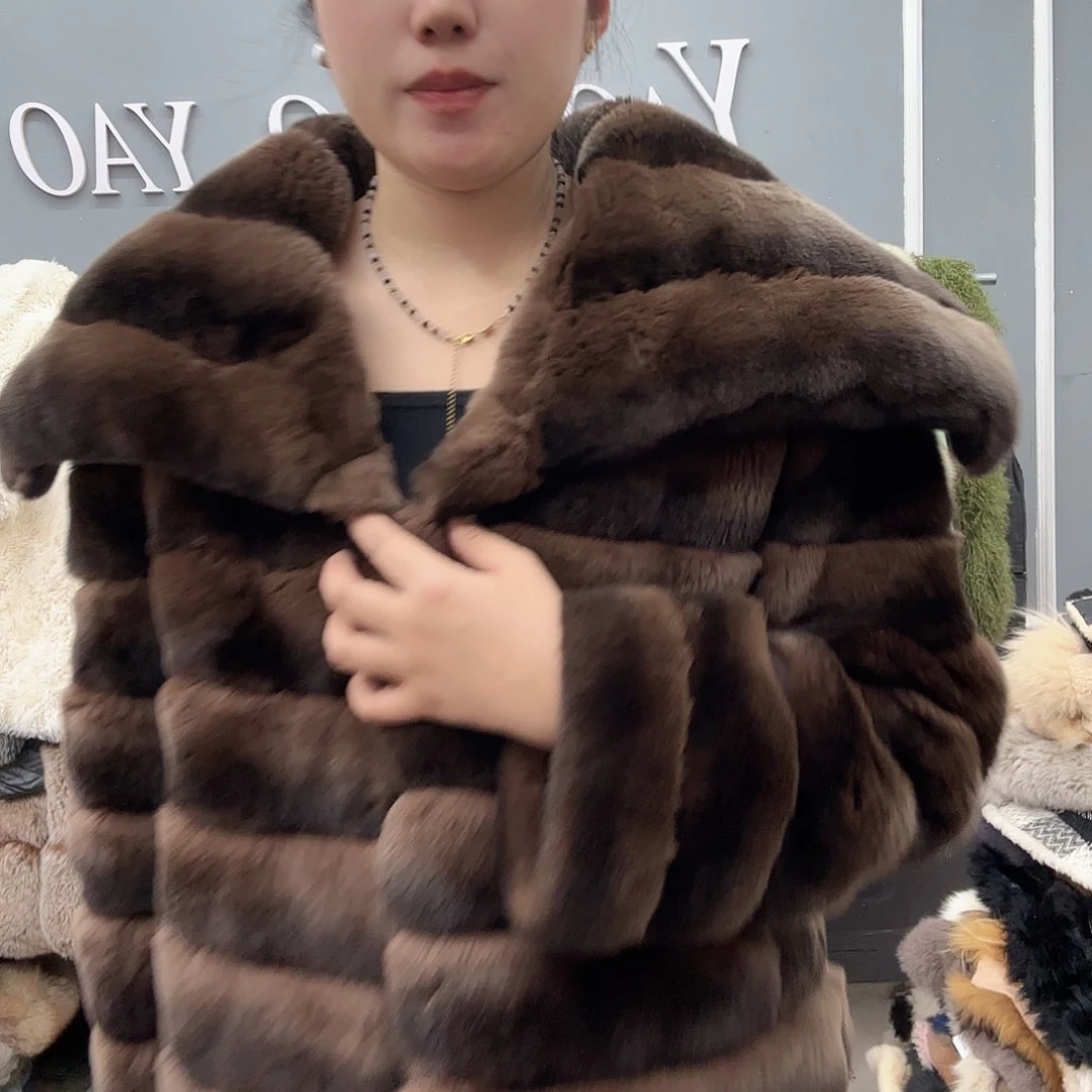 龙猫獭兔外套女秋冬