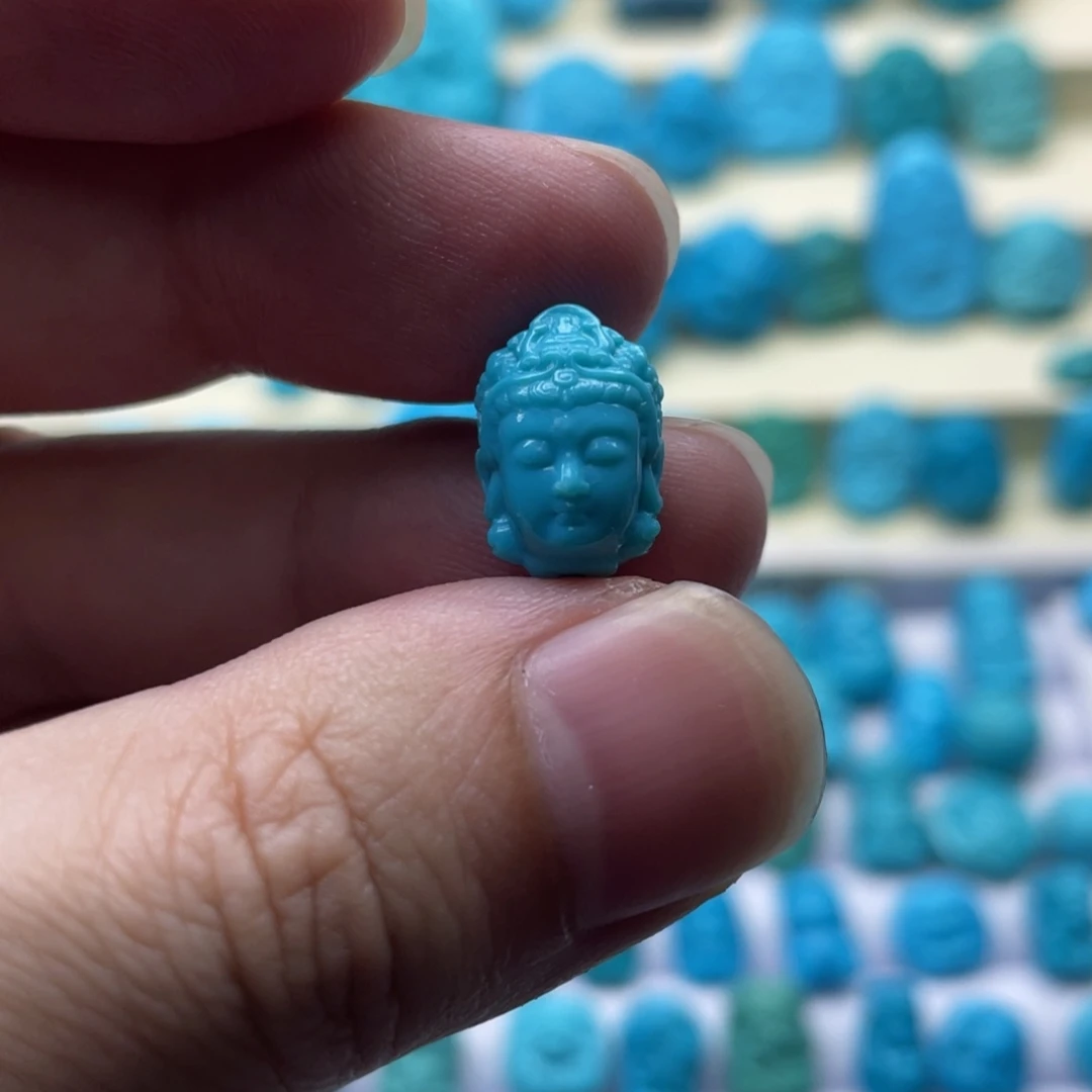 未镶嵌绿松石珠宝奇石卡14-10-8