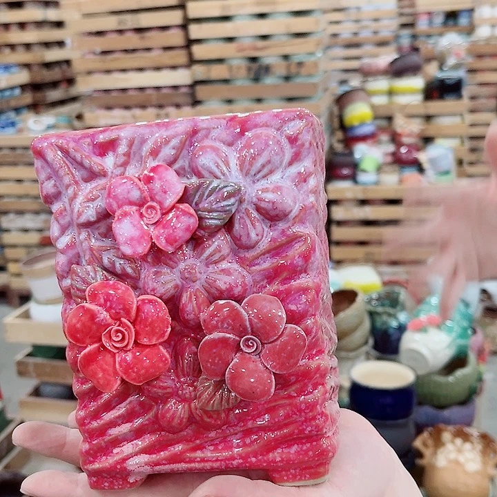 有孔.凑单10元陶瓷花盆发货！