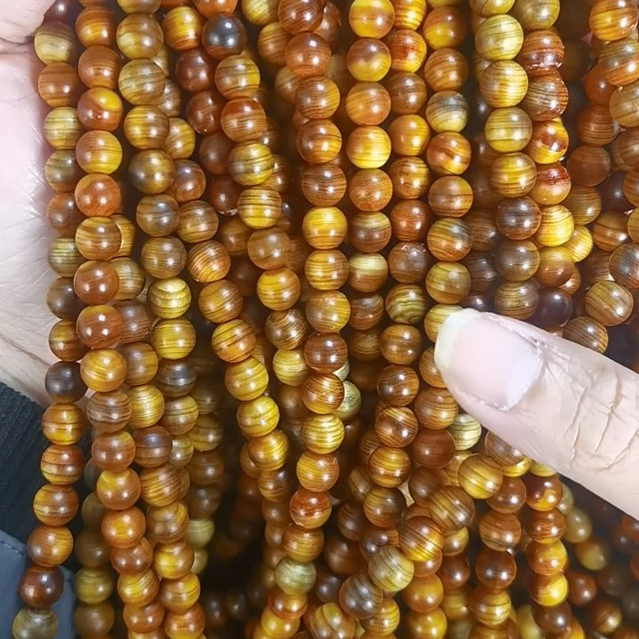 柏木（崖柏）手串/手链8mm圆珠天然雷击碳化纹