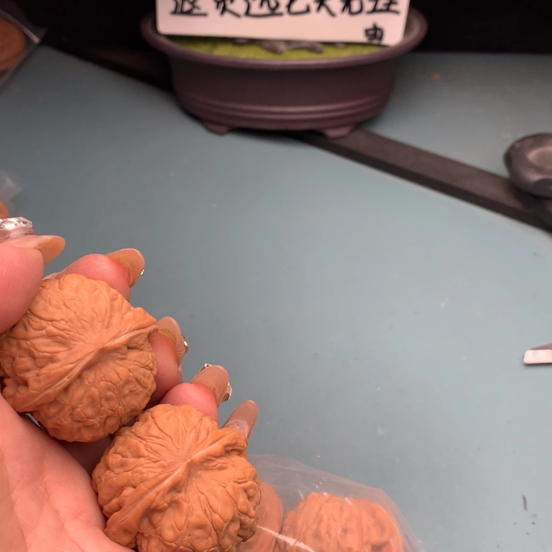 文玩核桃把件雨花石4041