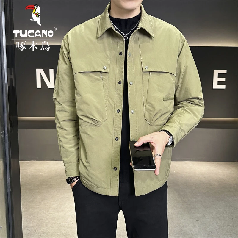 TUCANO/啄木鳥2025新款男装翻领夹克中青年帅气外套男时尚清新