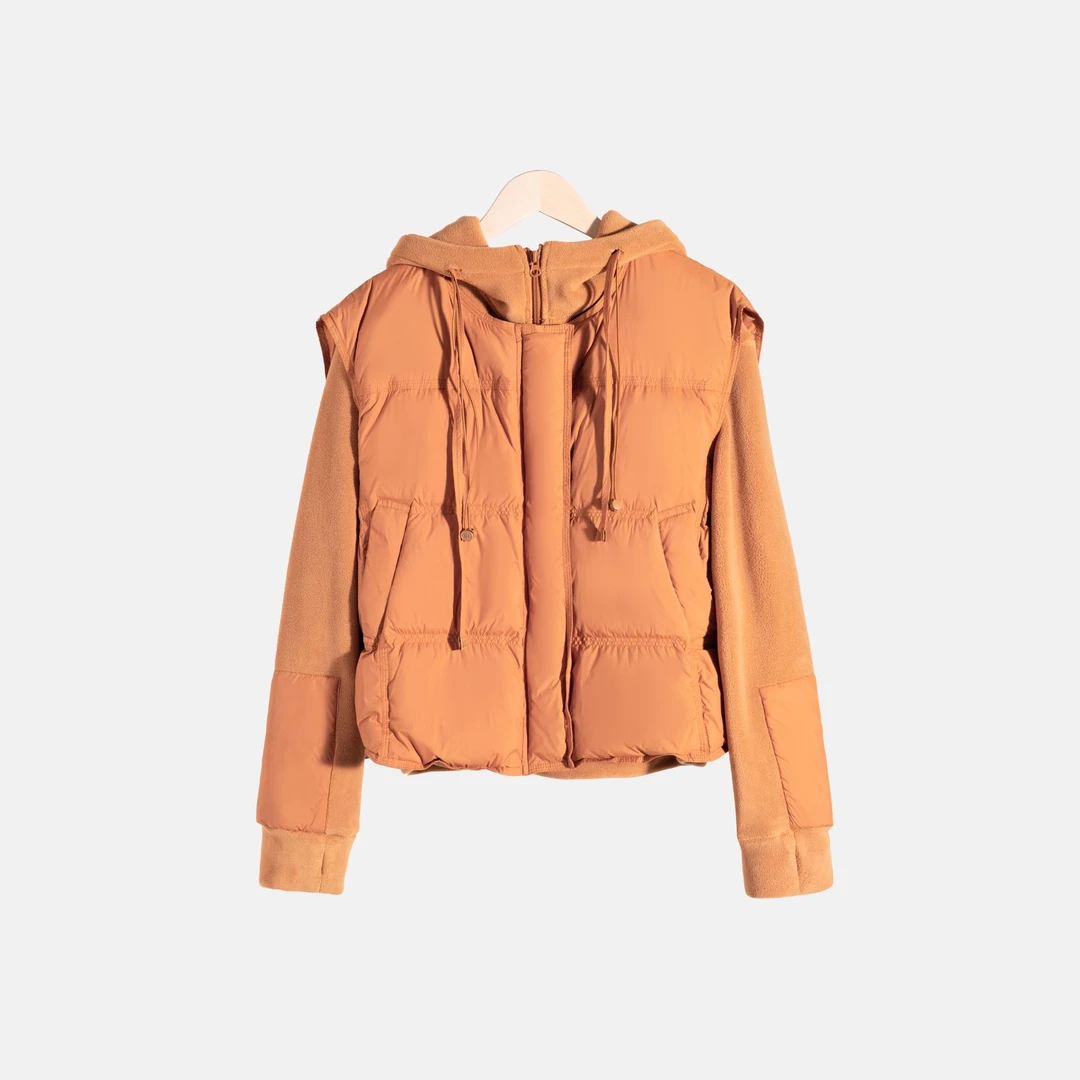 【天邑严选】连帽拉链90白鸭绒短款女士时尚女款冬季12272