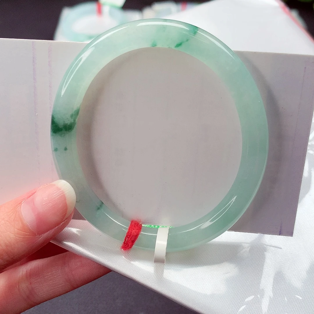 翡翠未镶嵌手镯缅甸天然a货翡翠手镯