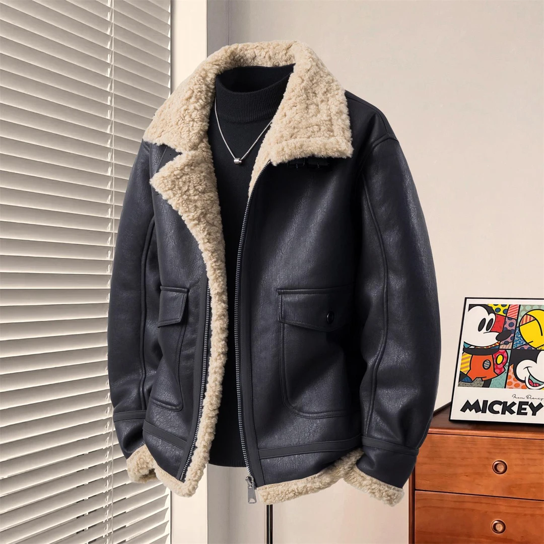 高级感男装棉衣加绒加厚男生衣服洋气高贵上衣外套保暖棉袄男棉服