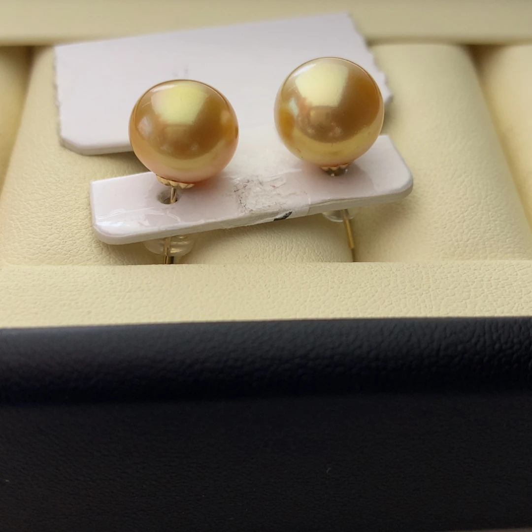 耳饰海水珍珠18K金镶嵌