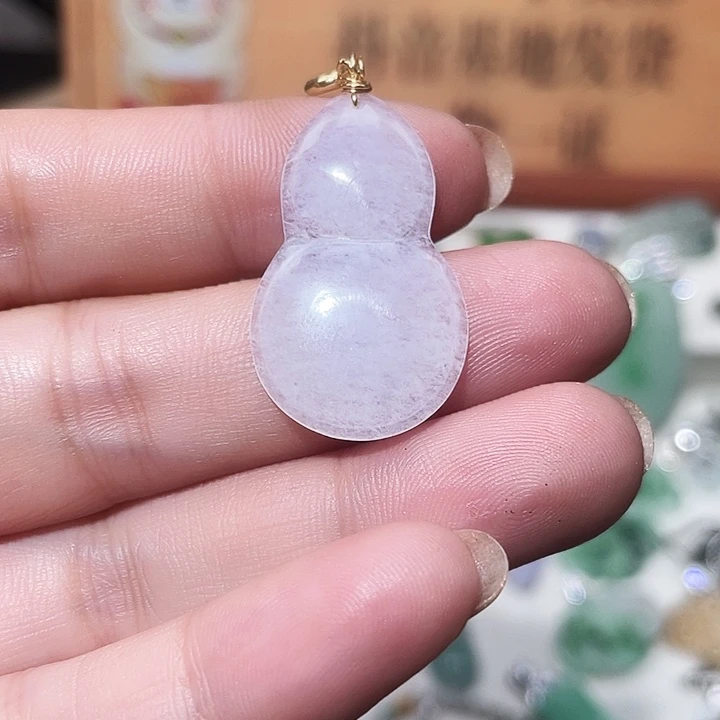 翡翠14K金镶嵌颈饰