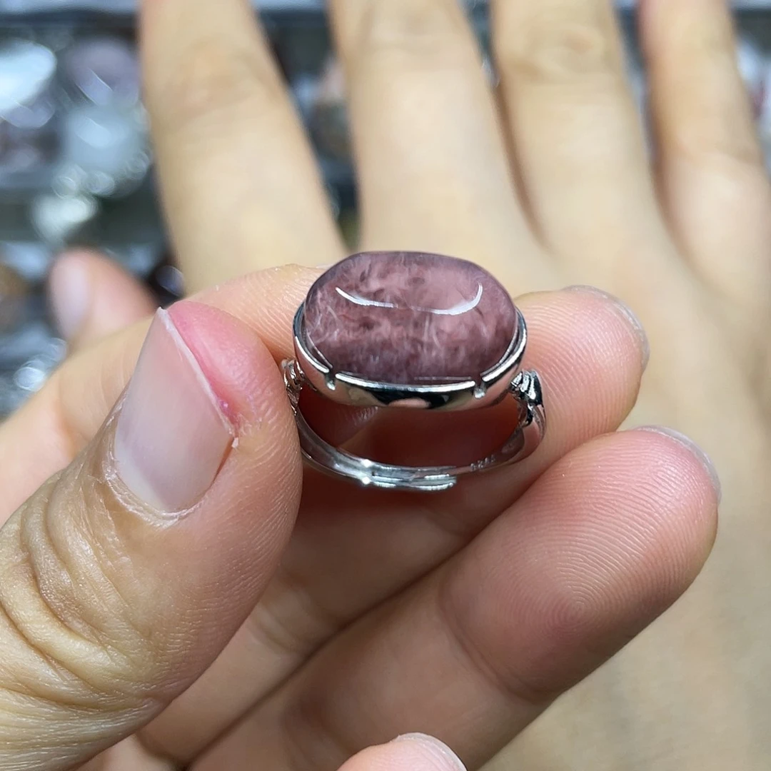 【闪购商品】银S925镶嵌珠宝半成品水晶戒指