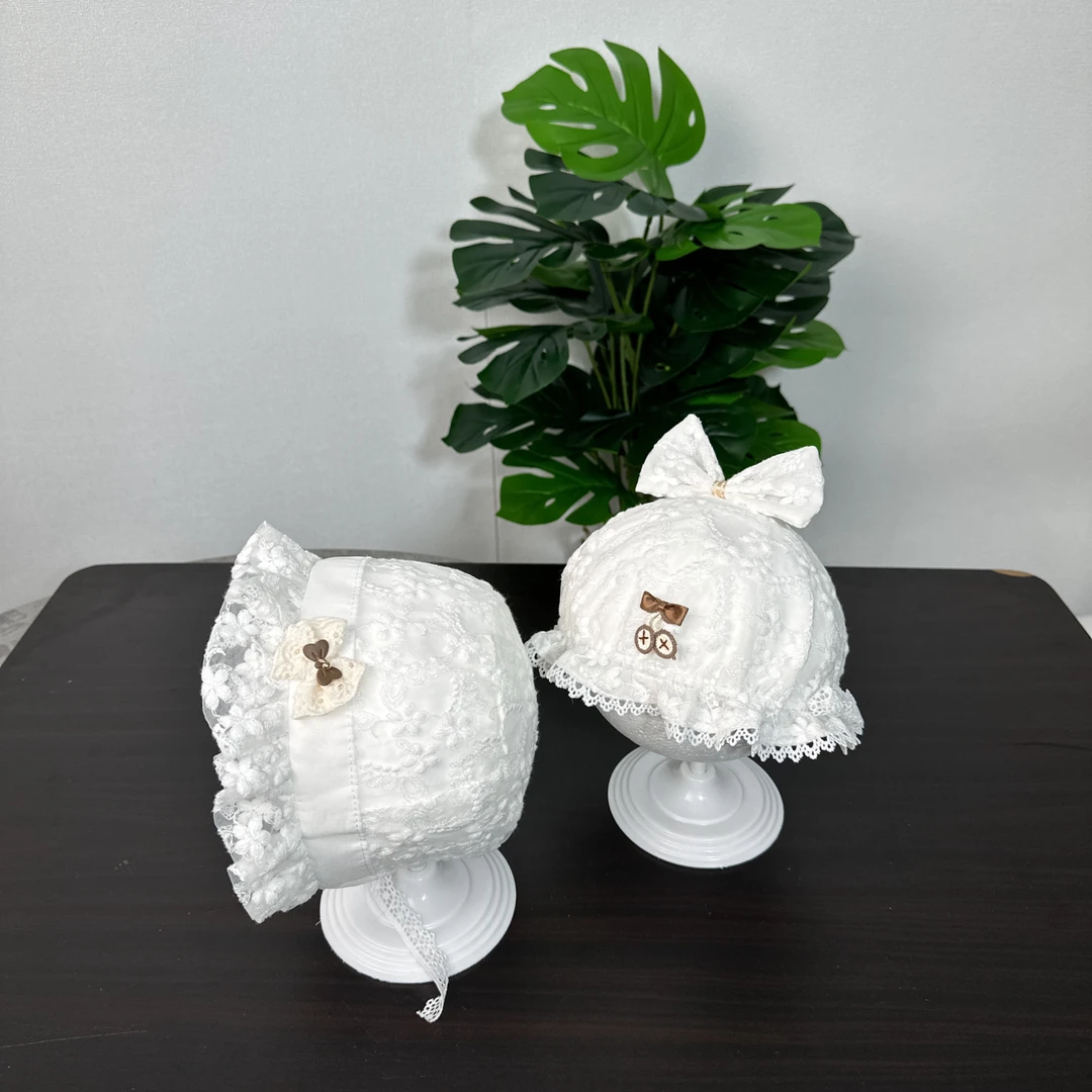 婴幼儿帽子春夏季护囟门可爱公主花边新生儿宝宝渔夫帽