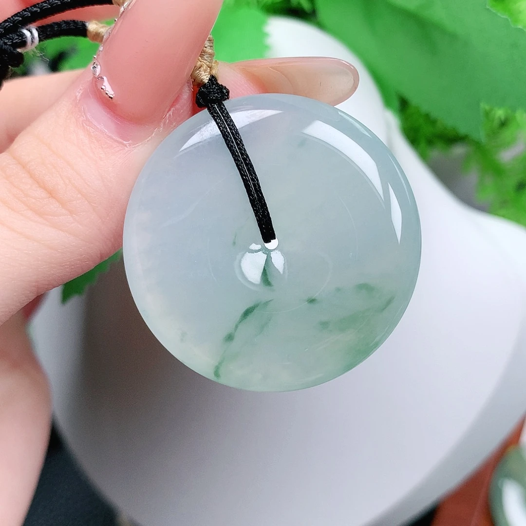 翡翠未镶嵌颈饰平安34.7-6