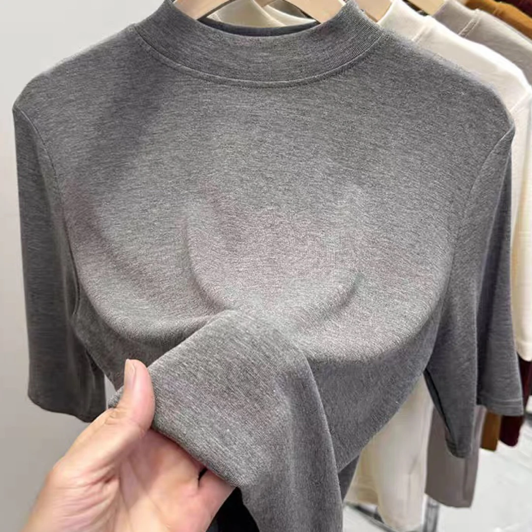 青青家 静面中领打底衫