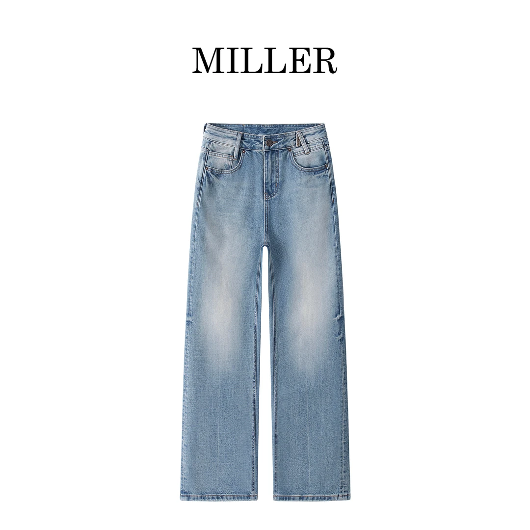 MILLER [雪霁]春季土耳其面料休闲百搭大牛风窄版阔腿裤-K8690