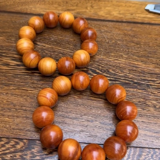 柏木（崖柏）全陈化老料把件串发一条2.0