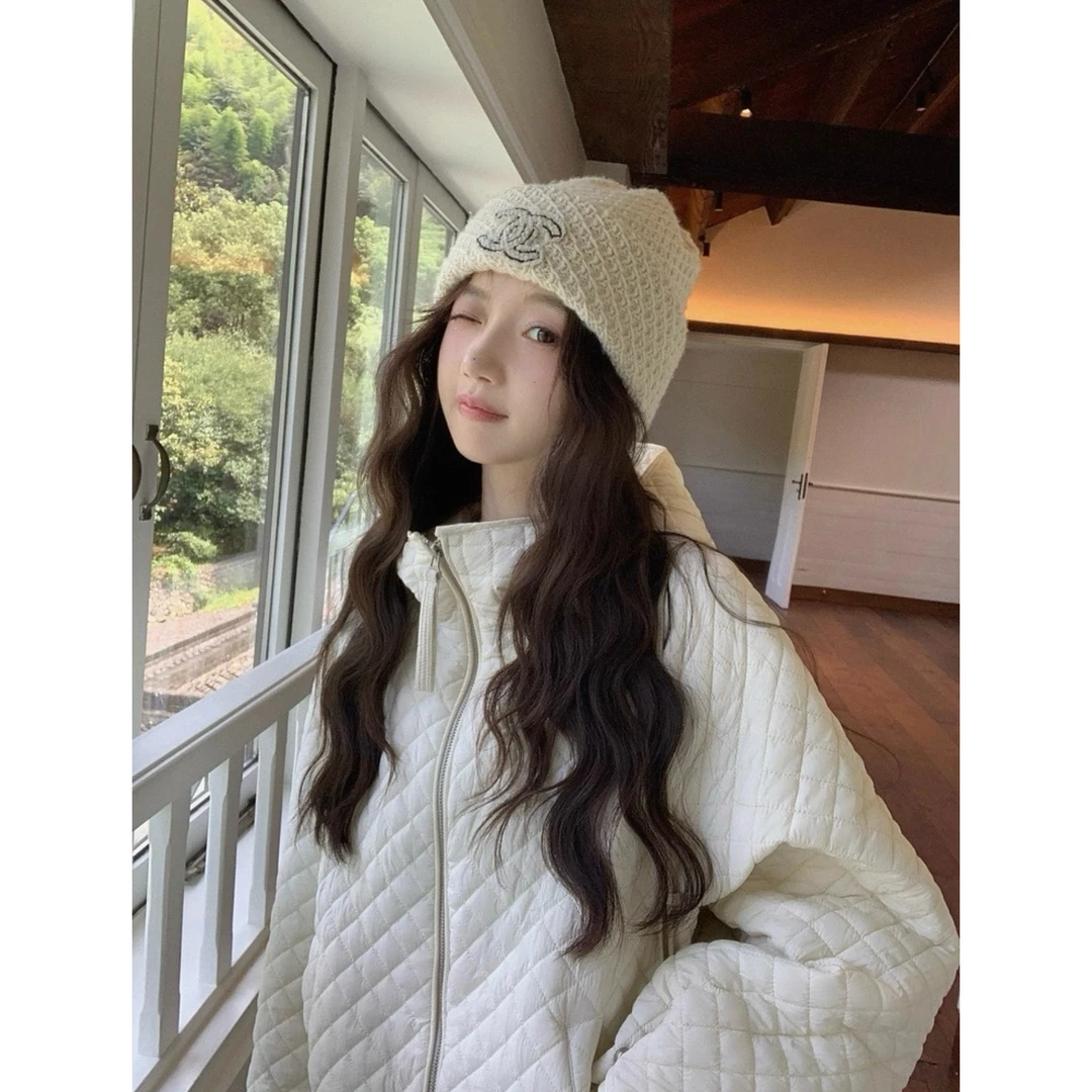 轻薄泡芙菱格连帽棉服外套女秋冬小个子宽松显瘦百搭韩系学生棉衣