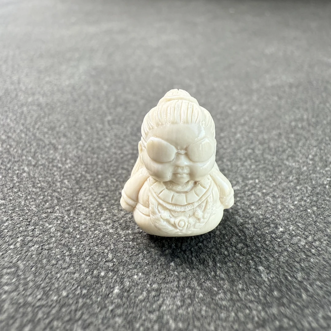 猛犸象牙雕刻小富婆吊坠挂坠配饰
