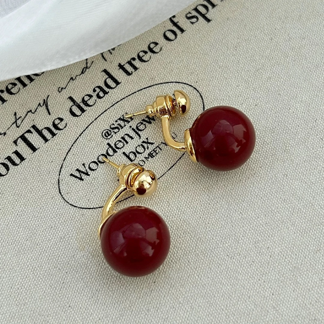 800银耳饰 【小茹同款】新年红氛围感喜庆耳环