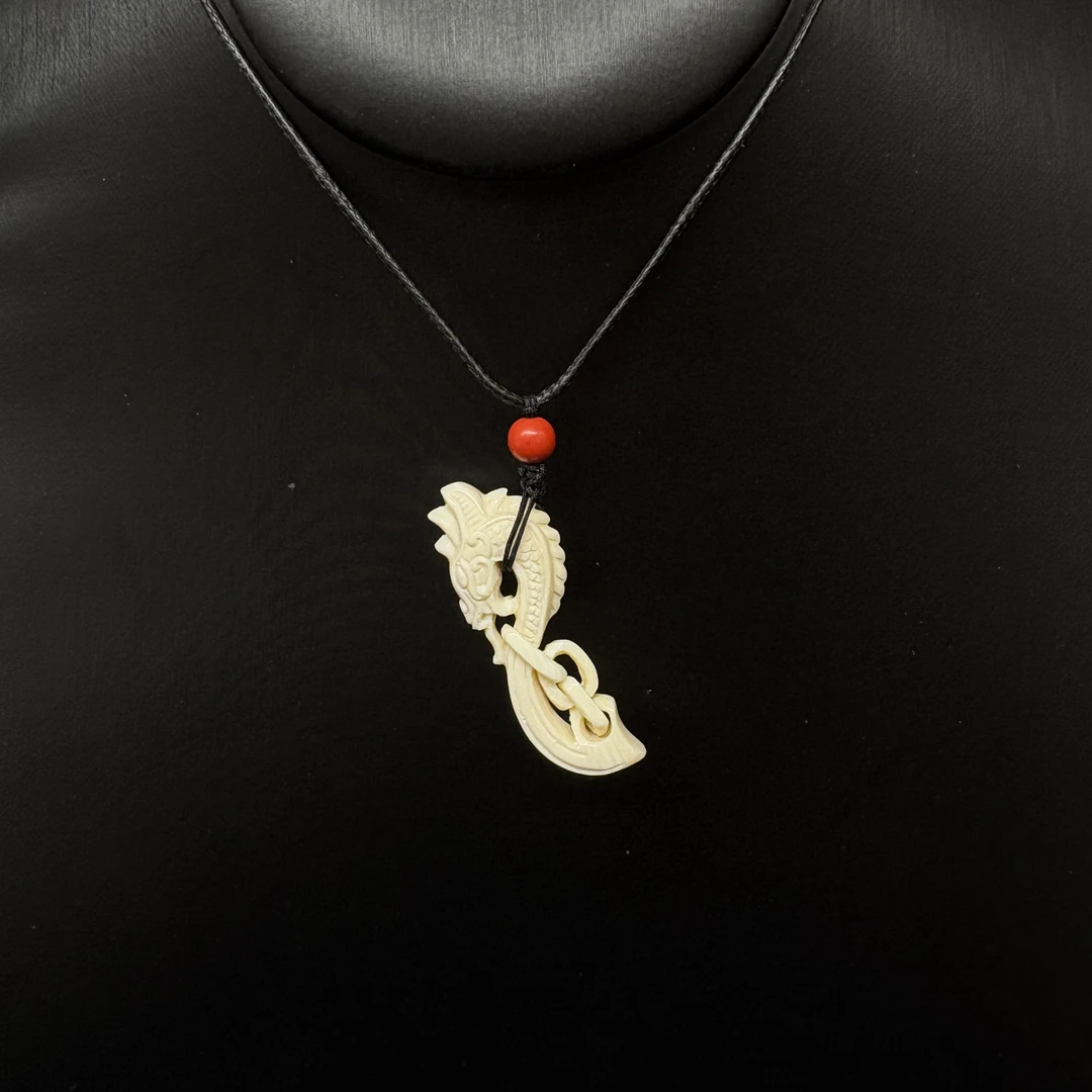 特2-57689940 天然猛犸牙～龙风挂件 （特价）