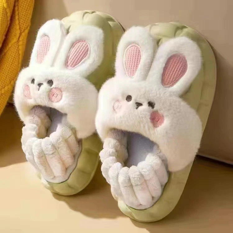 棉拖鞋女新款可拆卸冬季外穿家居室内毛绒棉拖鞋防水保暖毛毛拖鞋