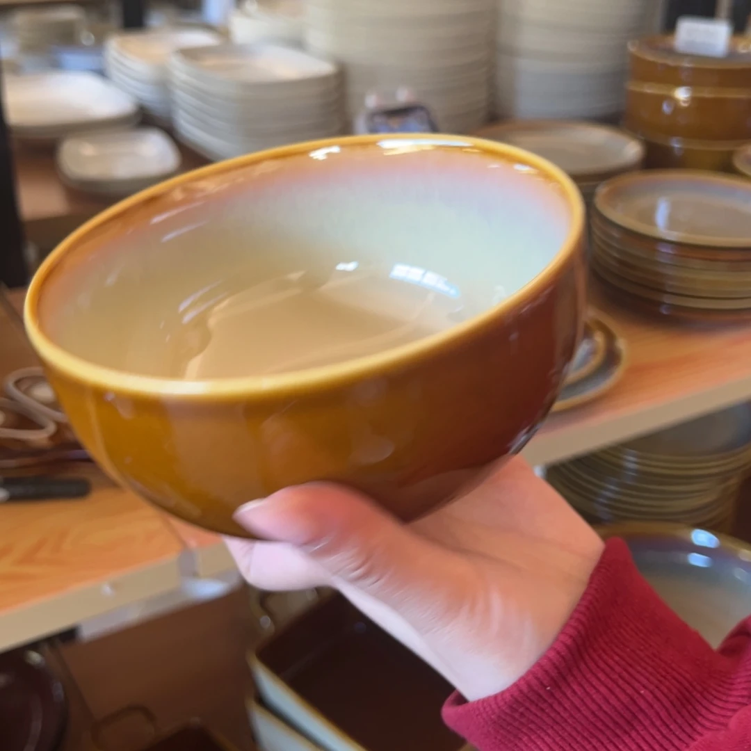 新骨瓷128瑕疵慎拍曼谷棕 5.75寸米饭碗