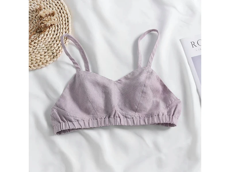 DaoZi/丹丹 100%纯汉麻吊带文胸无钢圈内衣 透气 干爽