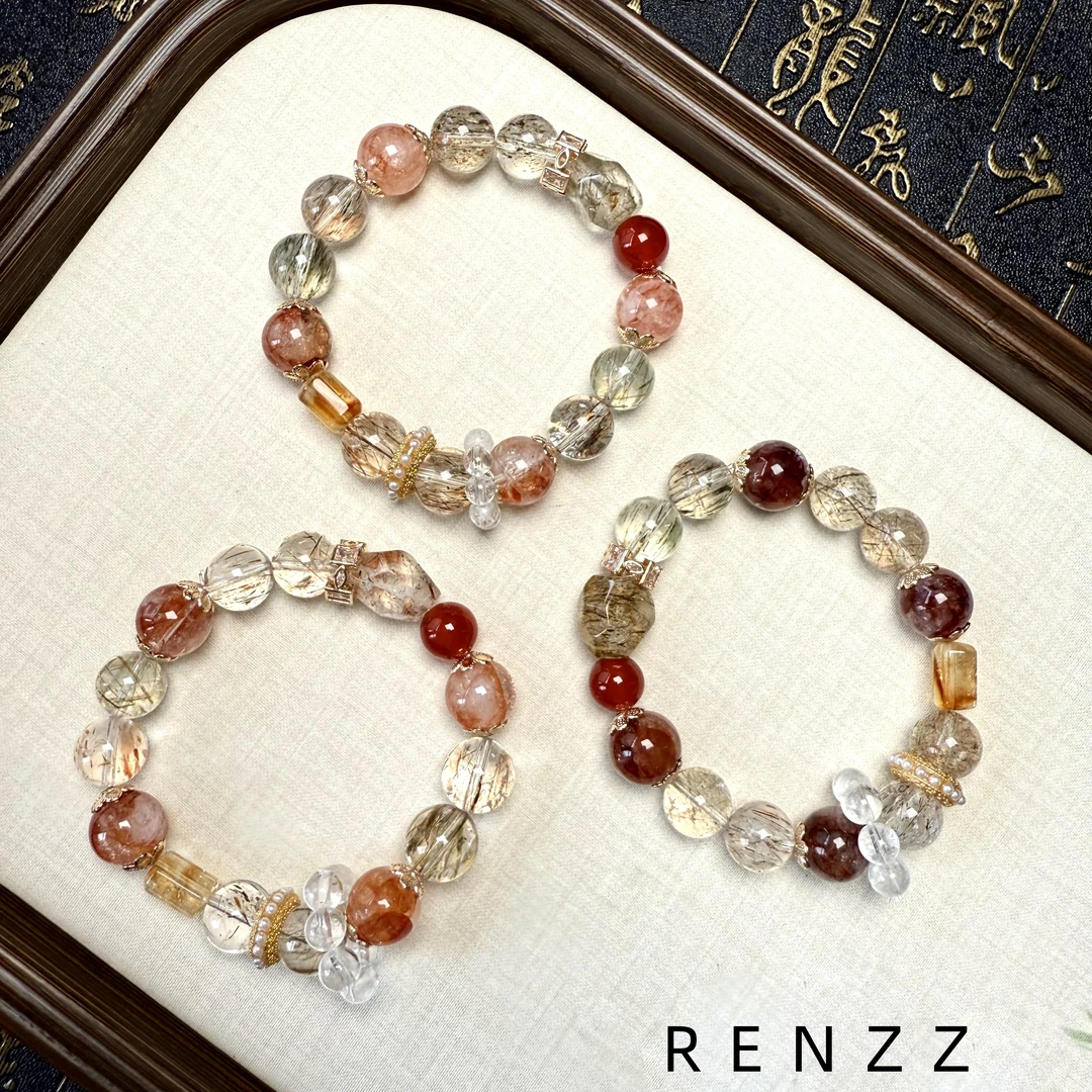 0070 天然黑金超/红胶花/手串(多样性发一条)