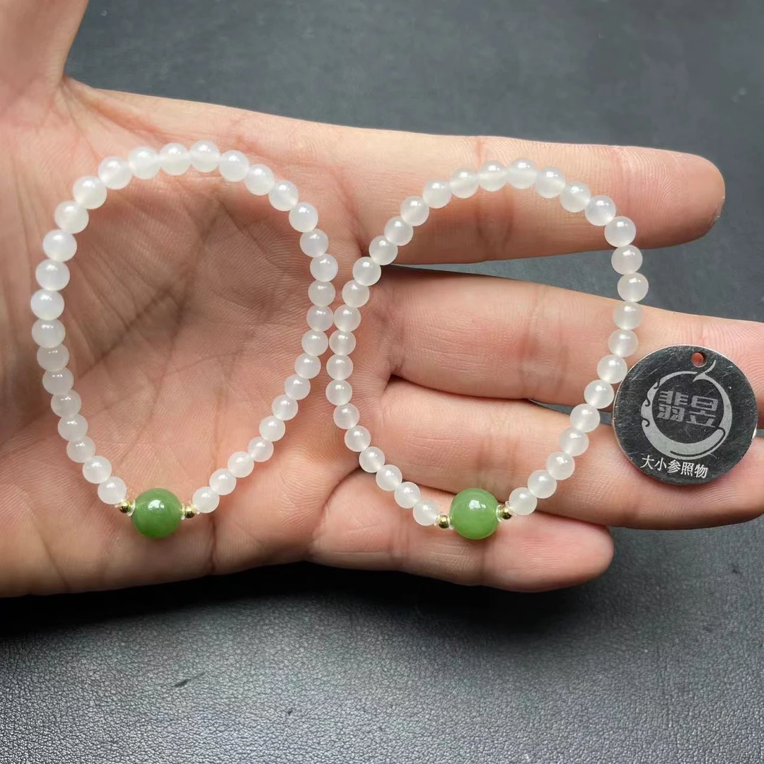 翡昱-N6-39387-627-和田玉手串/约4+/约34颗/-多样性发其一-C