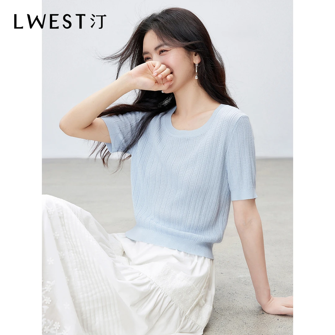 【达人专属】朗文斯汀简约通勤直筒收腰显瘦针织衫DTMZ5204E09945