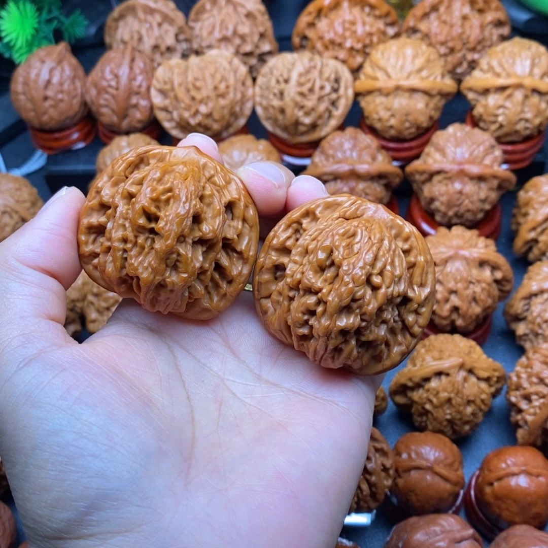 把件文玩核桃45狮虎兽
