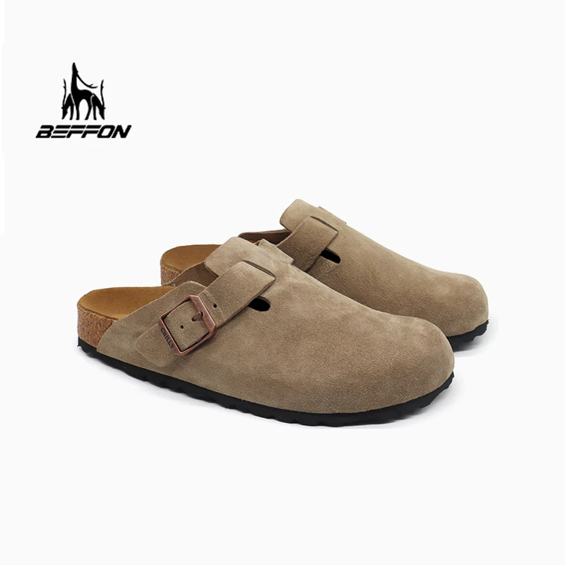 BEFFON北风chilly勃肯鞋半拖厚底包头拖鞋加绒2024一脚蹬女鞋博肯