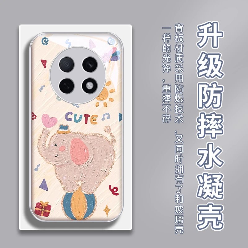 油画小象适用oppoA5pro水凝手机壳A3pro保护套oppoA2pro金属漆A1