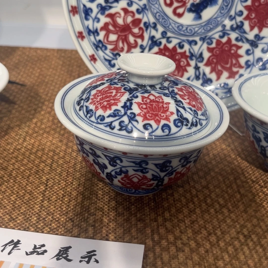 明***的盖碗盖碗手工手绘