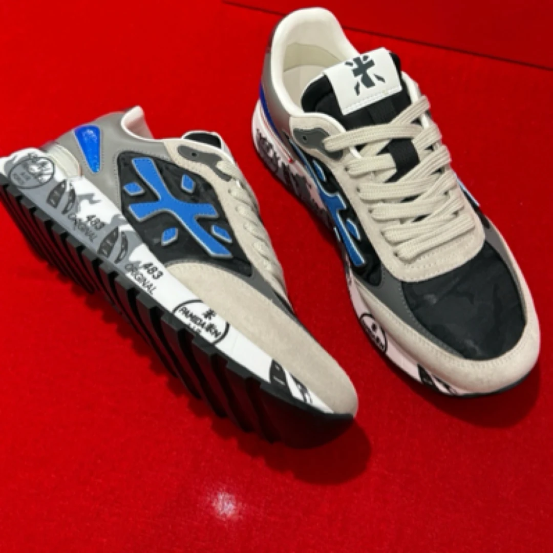 新品欧货高档斯丹sidan 品牌男鞋2025新款百搭潮牌米字鞋透气休闲