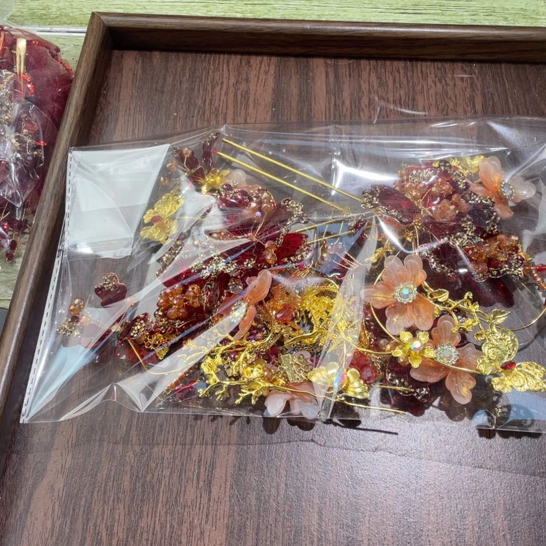 混合材质新娘头饰默认微瑕不退换