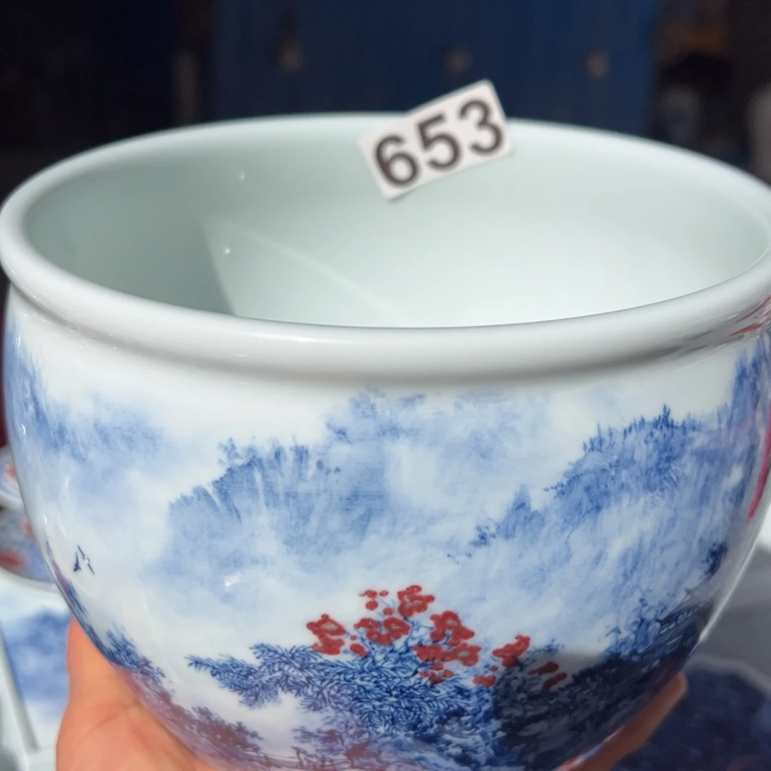 云***森现代瓷青花釉里红工艺