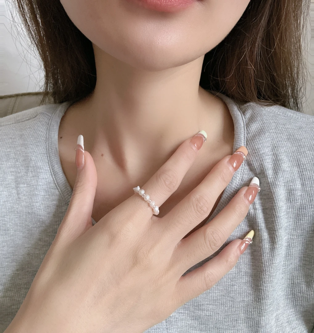 6039轻奢珍珠拼接戒指