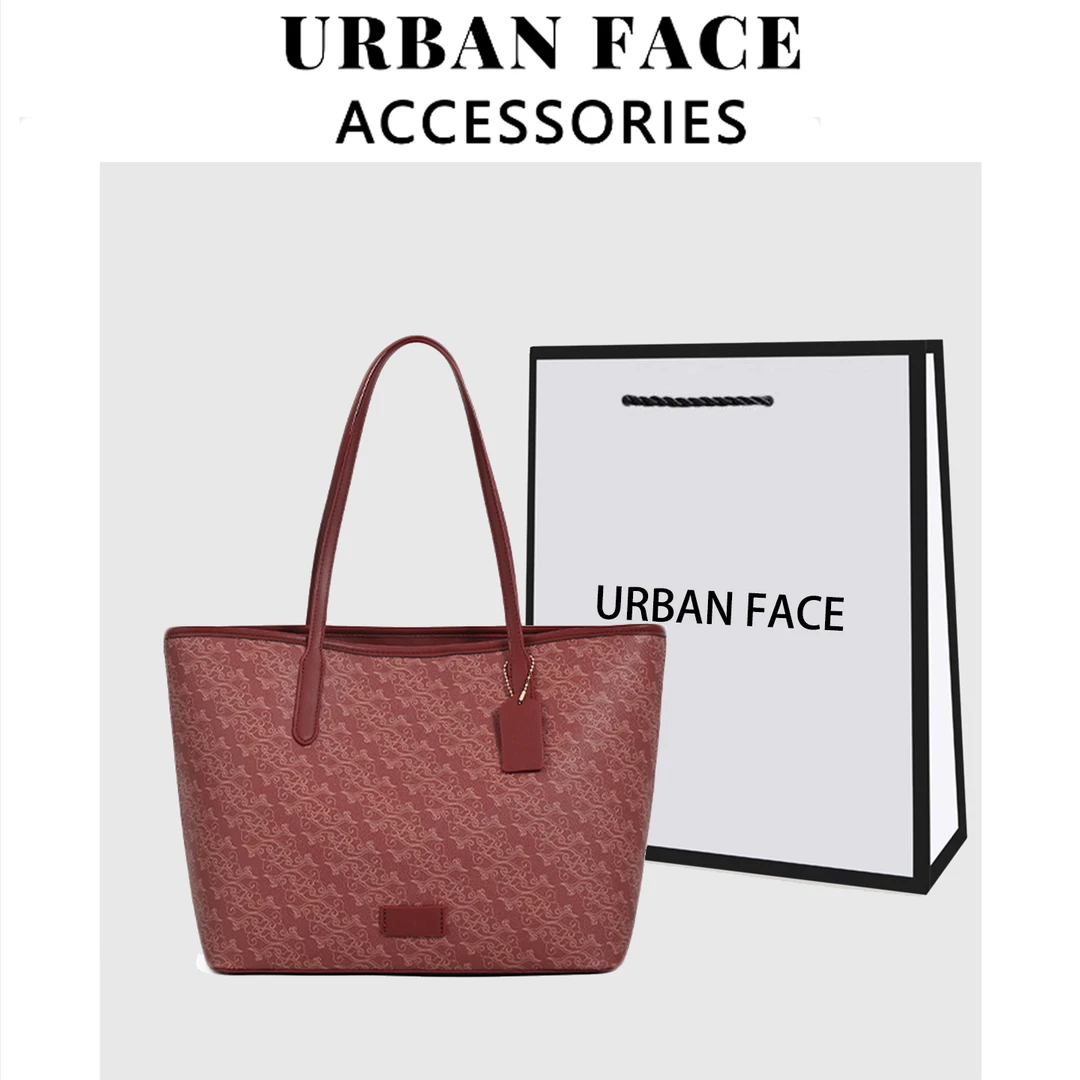 URBAN FACE新中式祥云托特包女2025新款红色新娘婚包手提单肩包潮