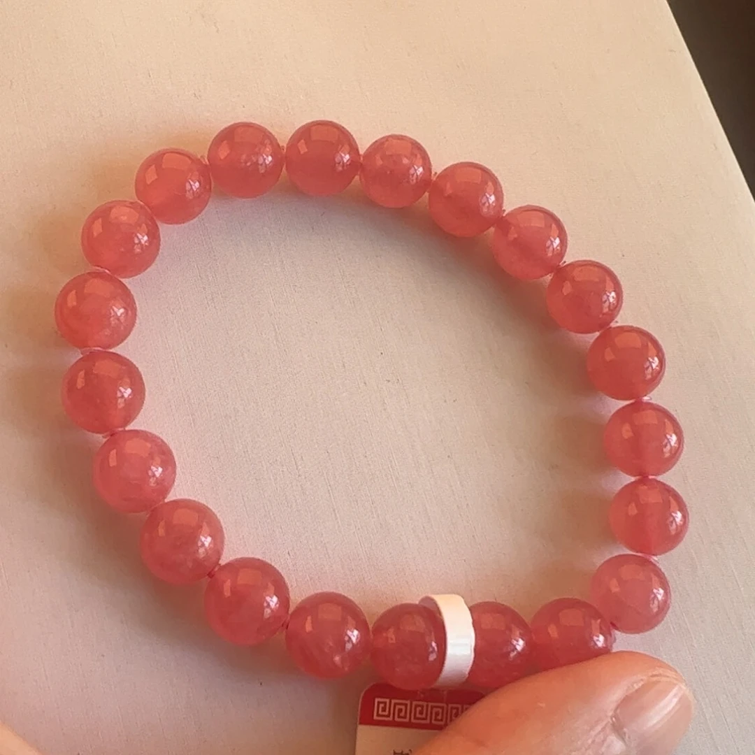 未镶嵌菱锰矿（红纹石）手串