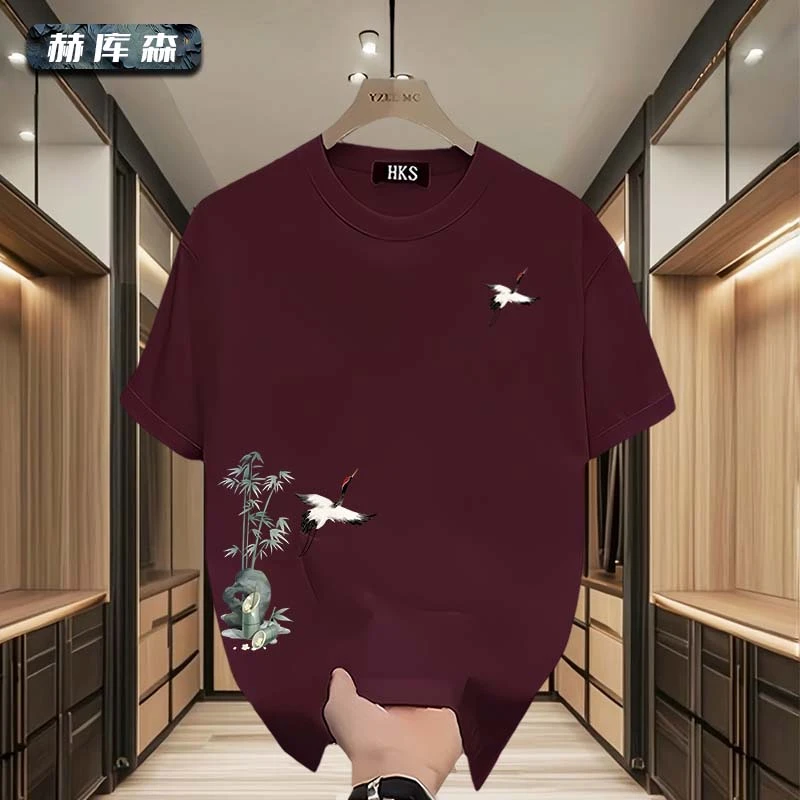 町熙格夏季休闲美式纯棉短袖T恤宽松设计韩版圆领运动百搭上衣服