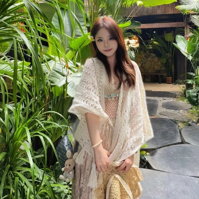 民族风云南大理丽江旅游穿搭薄款春夏新款披肩设计感新中式女外套