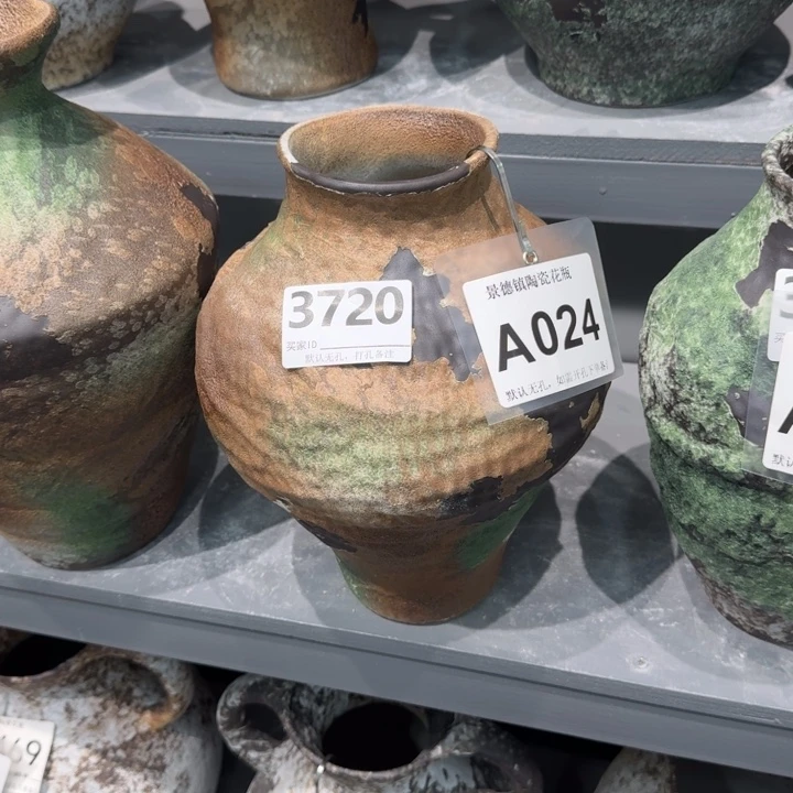 小***I瓷片景德镇高温花器编码3720高28口8默认无孔