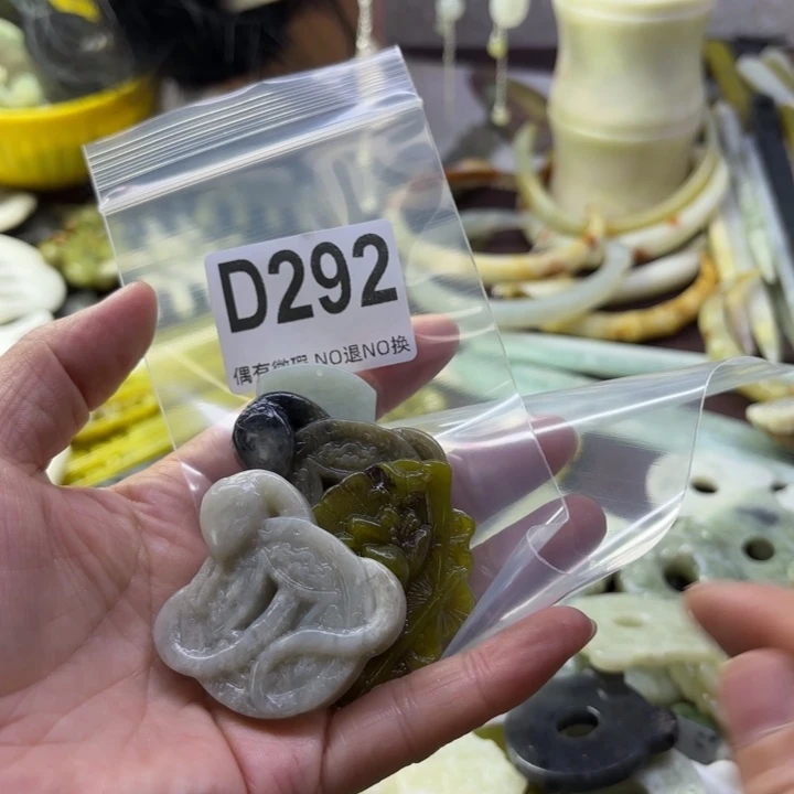 蛇纹石玉发饰合金欣*