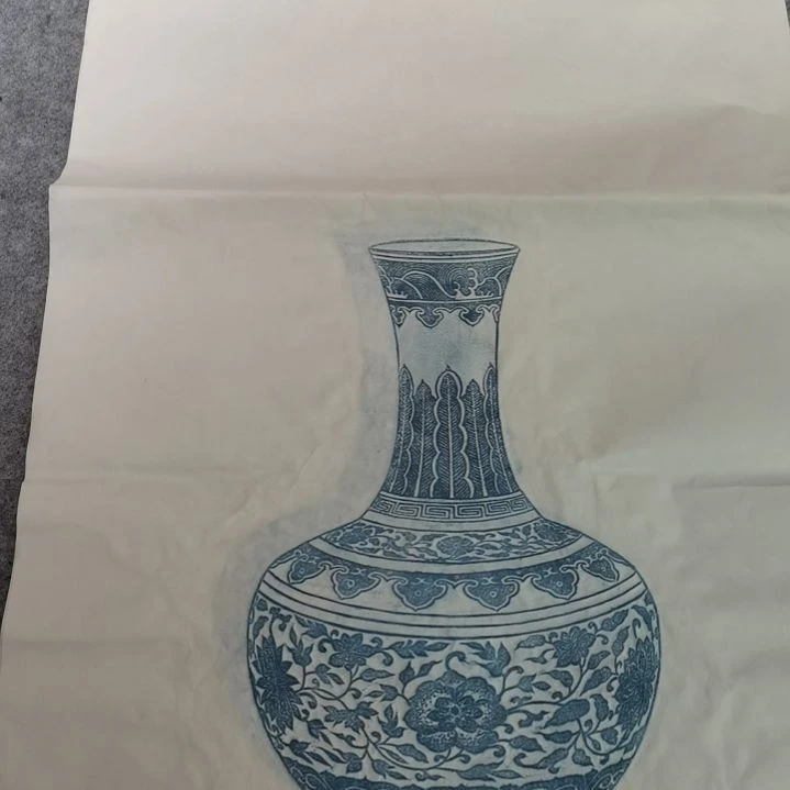 昌化石印石青花瓷全形拓