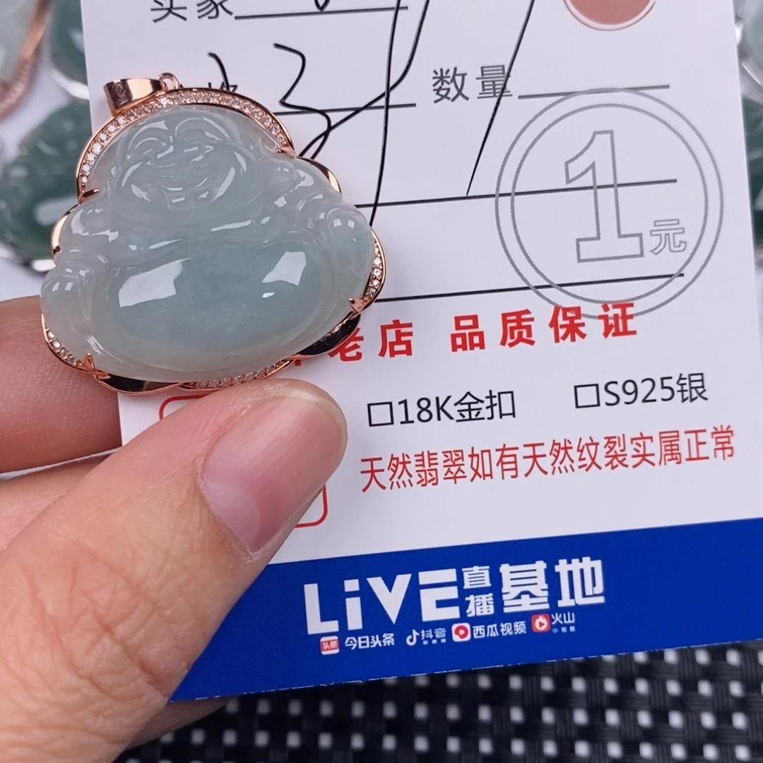 爱***赢翡翠银S925镶嵌颈饰