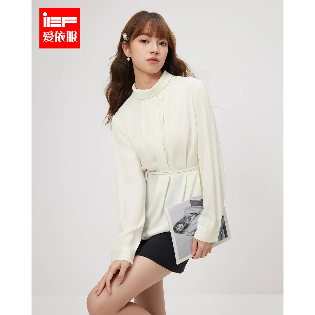 IEF/爱依服2025春季新款韩版成熟优雅通勤风宽松百搭气质感上衣