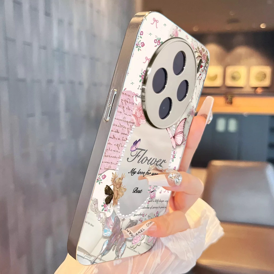 复古蝴蝶适用vivox300pro手机壳x300镜面x20s新款支架电镀x200u