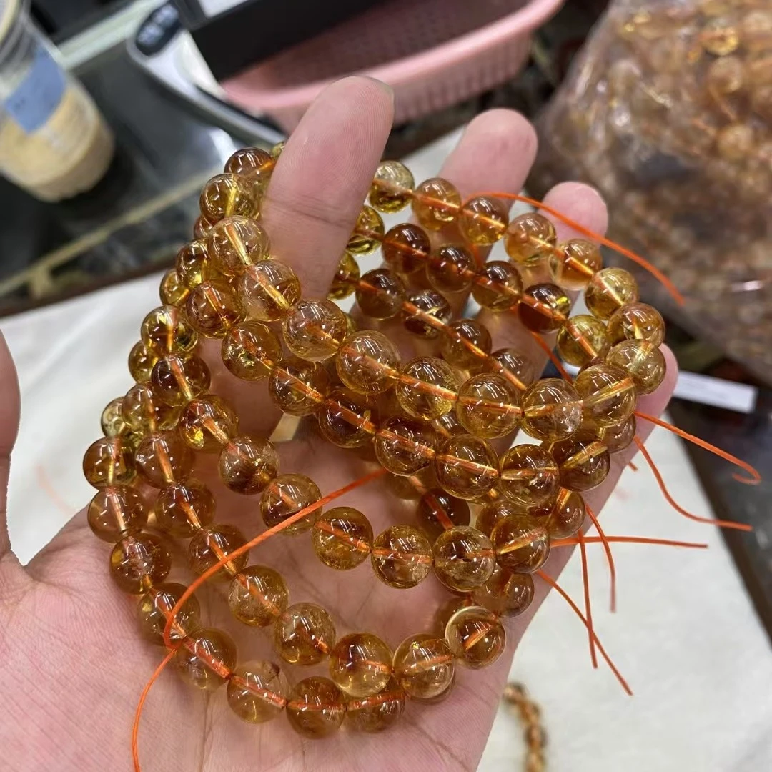 巴西黄水晶时尚手串